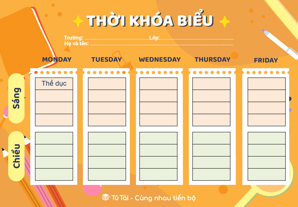 Mau thoi gian bieu file word