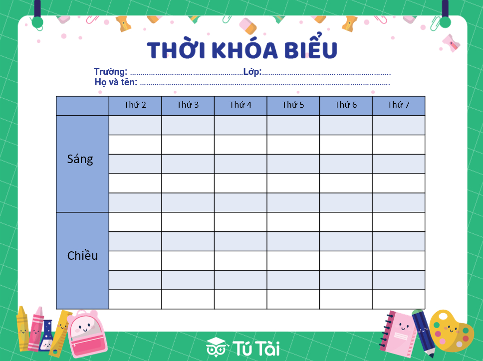 Mau thoi gian bieu file word